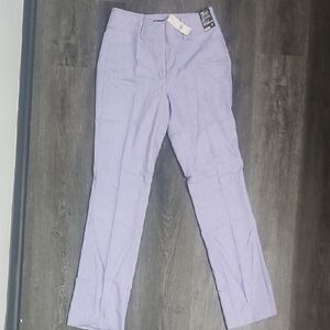 New York & Company Light Purple Straight-Leg Pants